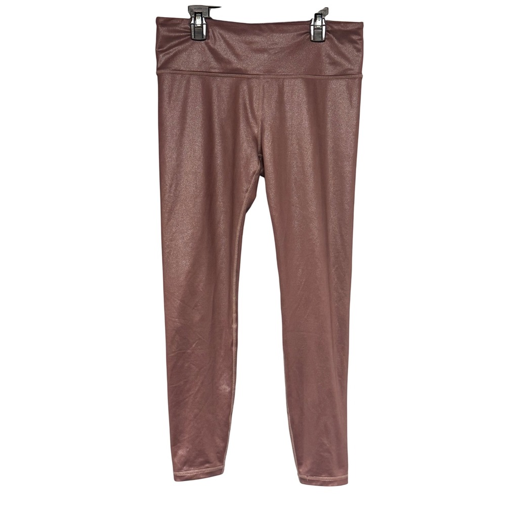 Athleta‎ High Rise Elation Shimmer Leggings Cinnamon Brown Women's Size Medium